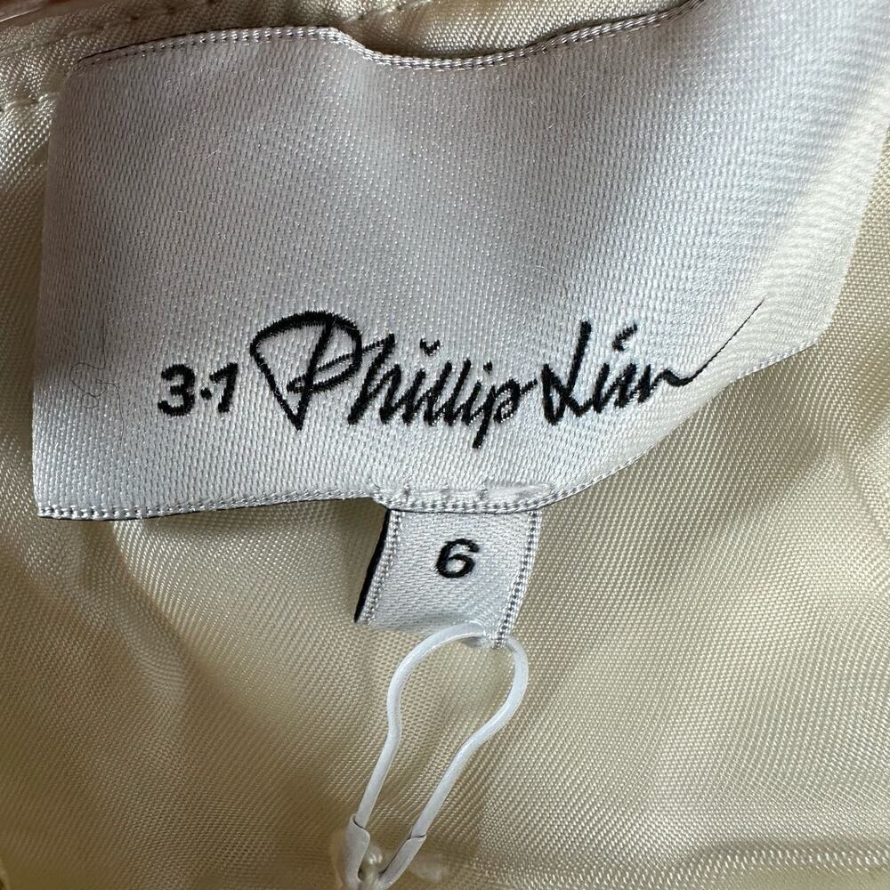 3.1 Phillip Lim Eggshell Vegan Leather Halter Top Size 6 - Picture 3 of 12